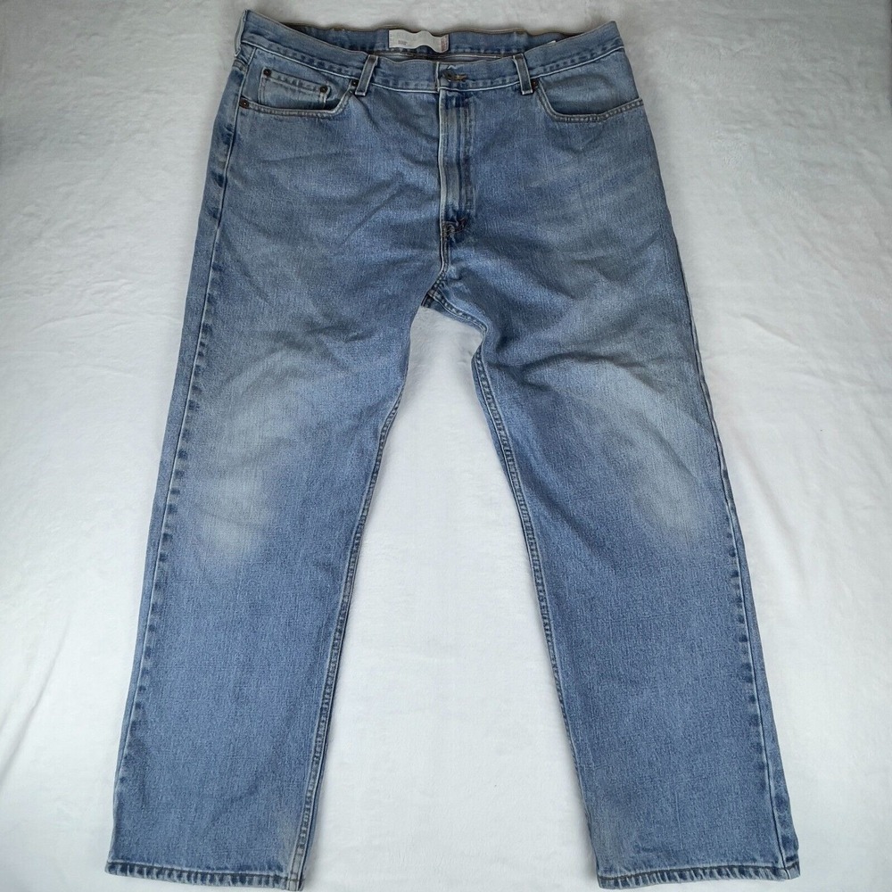 Levi's Jeans Mens 40x30 Blue 505 Denim Red Tab Light Wash Modern Straight Fit